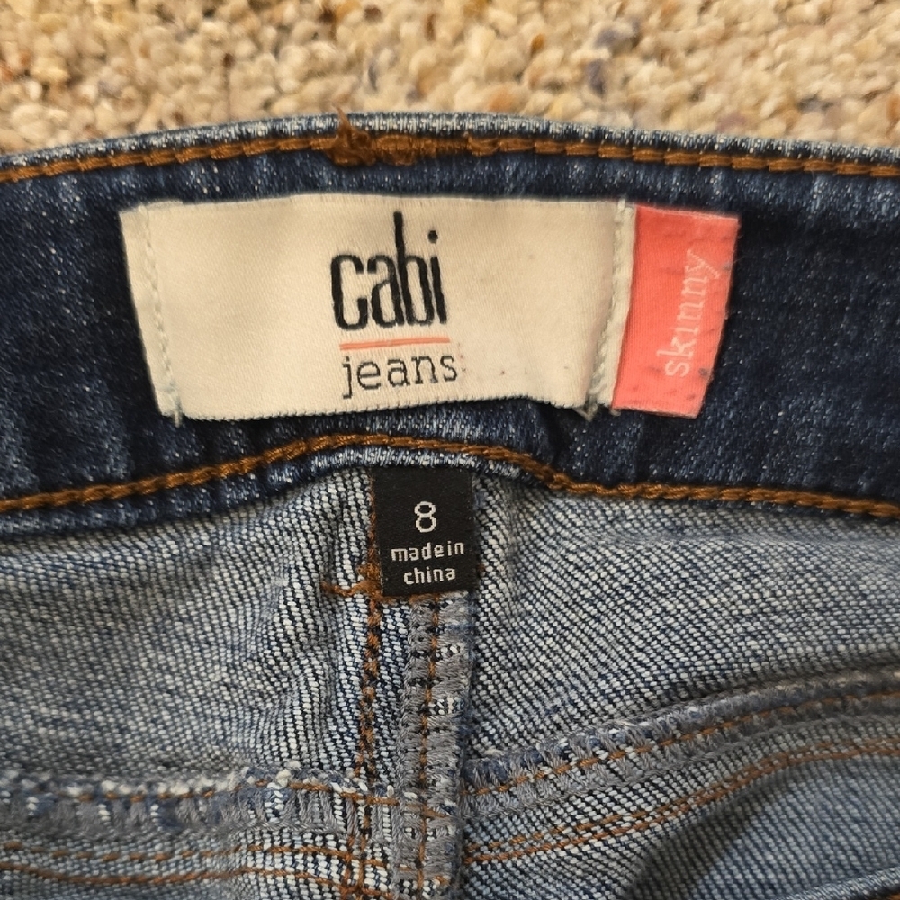 CAbi 5493 Dark Blue Skinny Jeans. Size 8 - Picture 5 of 9